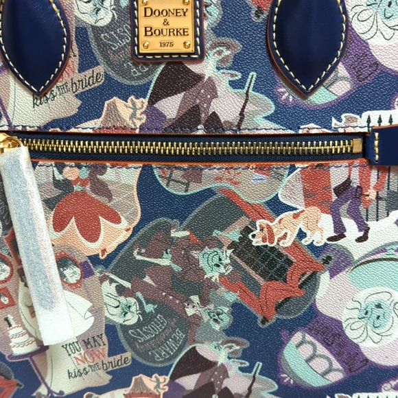 NWT Disney Parks Dooney & Bourke Haunted Mansion Satchel Bag - Picture 2 of 10